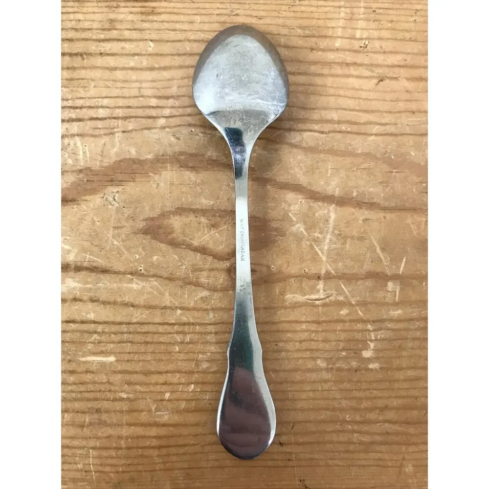 Set Lot 9 Vtg Mid Century WMF Cromargan Stainless Flatware Dessert Spoons 5.25